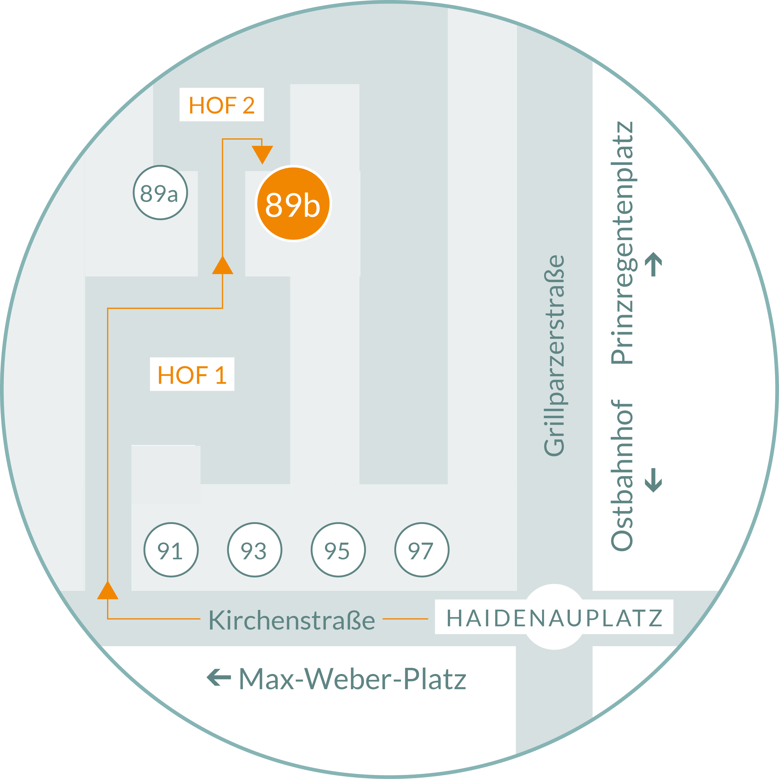 Karte zur Anfahrt zu Heigert & Möbs