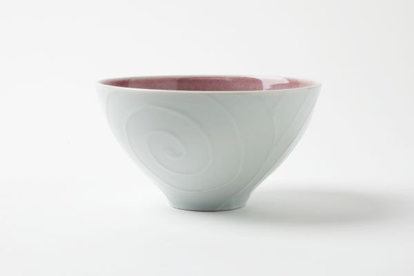 Schüssel 14cm, Spiralen, heiderot